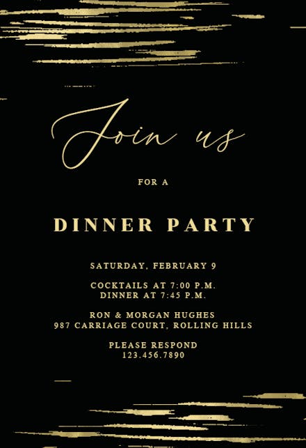 Dinner Party Invitation Templates (Free) | Greetings Island